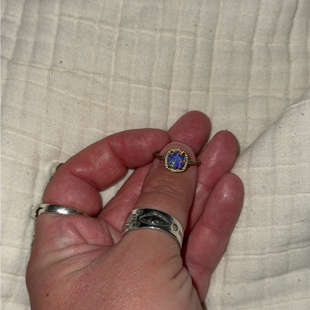 Kendra Scott Gold-tone Opal Cocktail Ring with Multicolor Stone